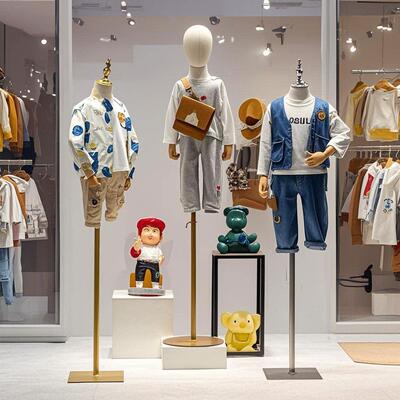 儿童模特道具半身童装服装店男女小孩衣服展示架带头人台模特架子
