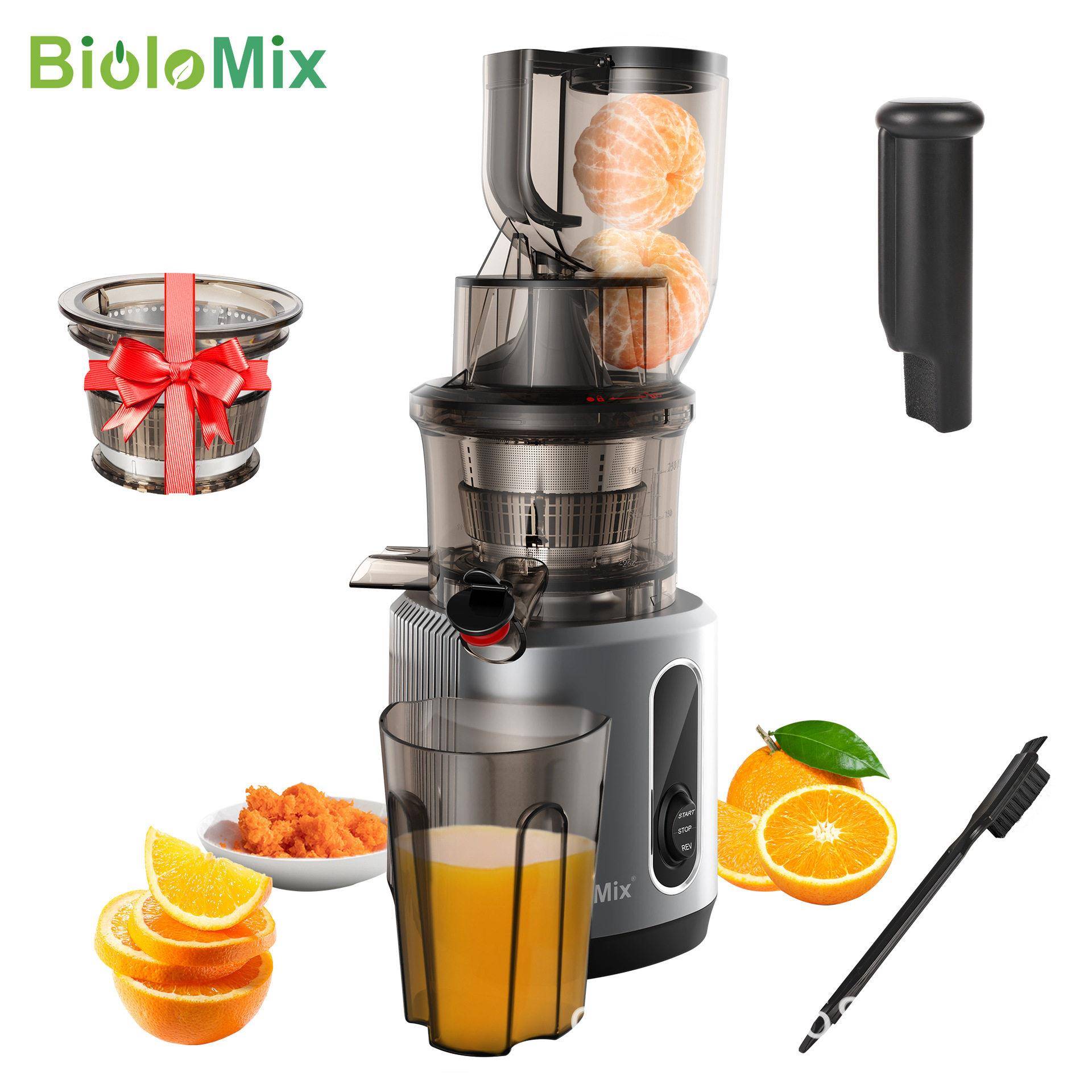 跨境多功能原汁机慢速榨汁机电动鲜榨果蔬免滤渣果汁机Slowjuicer