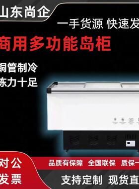 冰柜商用大容量冷柜冰箱冷藏展示柜保鲜冷冻两用透明玻璃卧式
