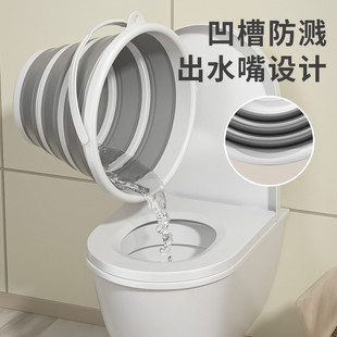 折叠水桶硅胶塑料车载洗车桶儿童户外旅行钓鱼桶家用储水桶 便携式