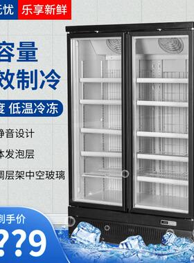 驰雪-22度冷冻展示柜大容量冰淇淋榴莲急冻生鲜肉类冻品风冷冰箱