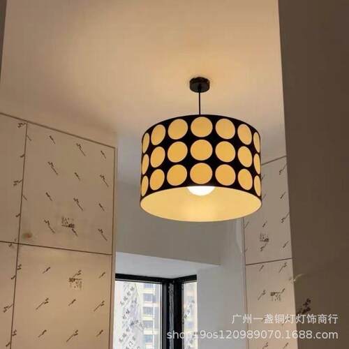 法式i餐厅吊824灯中古vntag油e餐厅玄卧室关复古吧岛台奶风咖啡厅