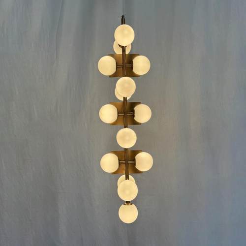 全铜魔豆吊灯吧台灯具现代创意餐厅个性卧室床头长条玻璃楼梯灯具