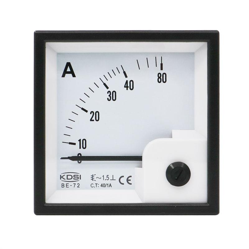 供应KDSI指针式交流电流表BE-72AC40/1A欧盟CE认证电流表