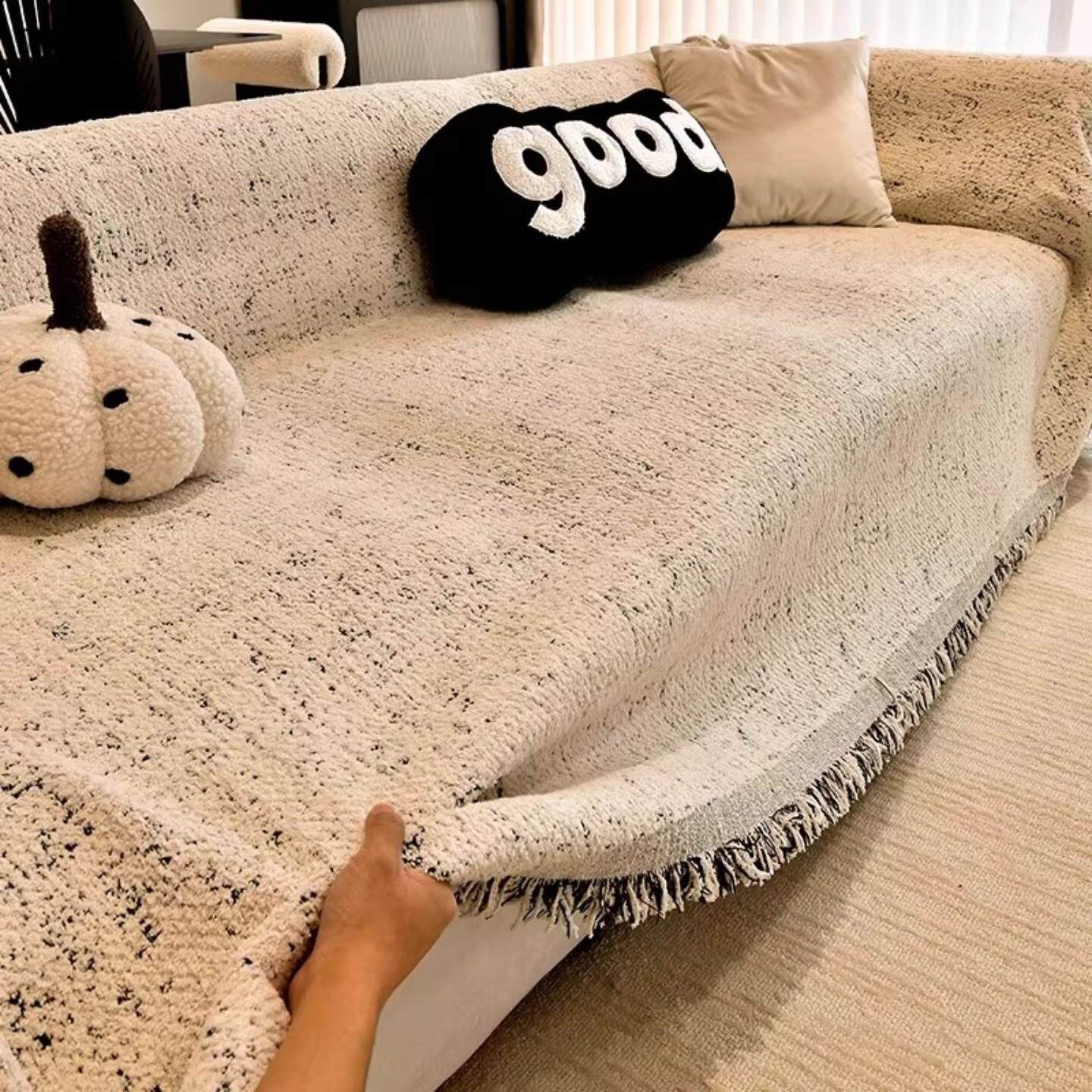 丹麦正品2025新款四季通用防猫抓沙发巾轻奢高级感沙发盖布沙发毯