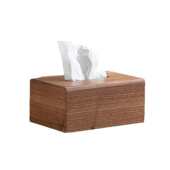 高级简约乌檀木纸巾盒整理收纳抽纸盒酒店餐厅客厅创意家用纸巾盒