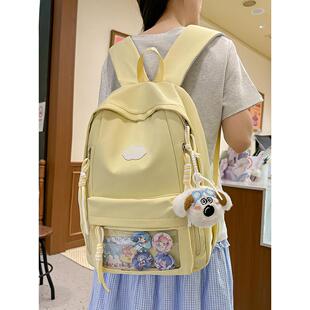 【天猫正品】高中生韩系女士书包女生高颜值ins风大容量结实耐用耐脏防水高端初中女生混的人2025高中生爆款