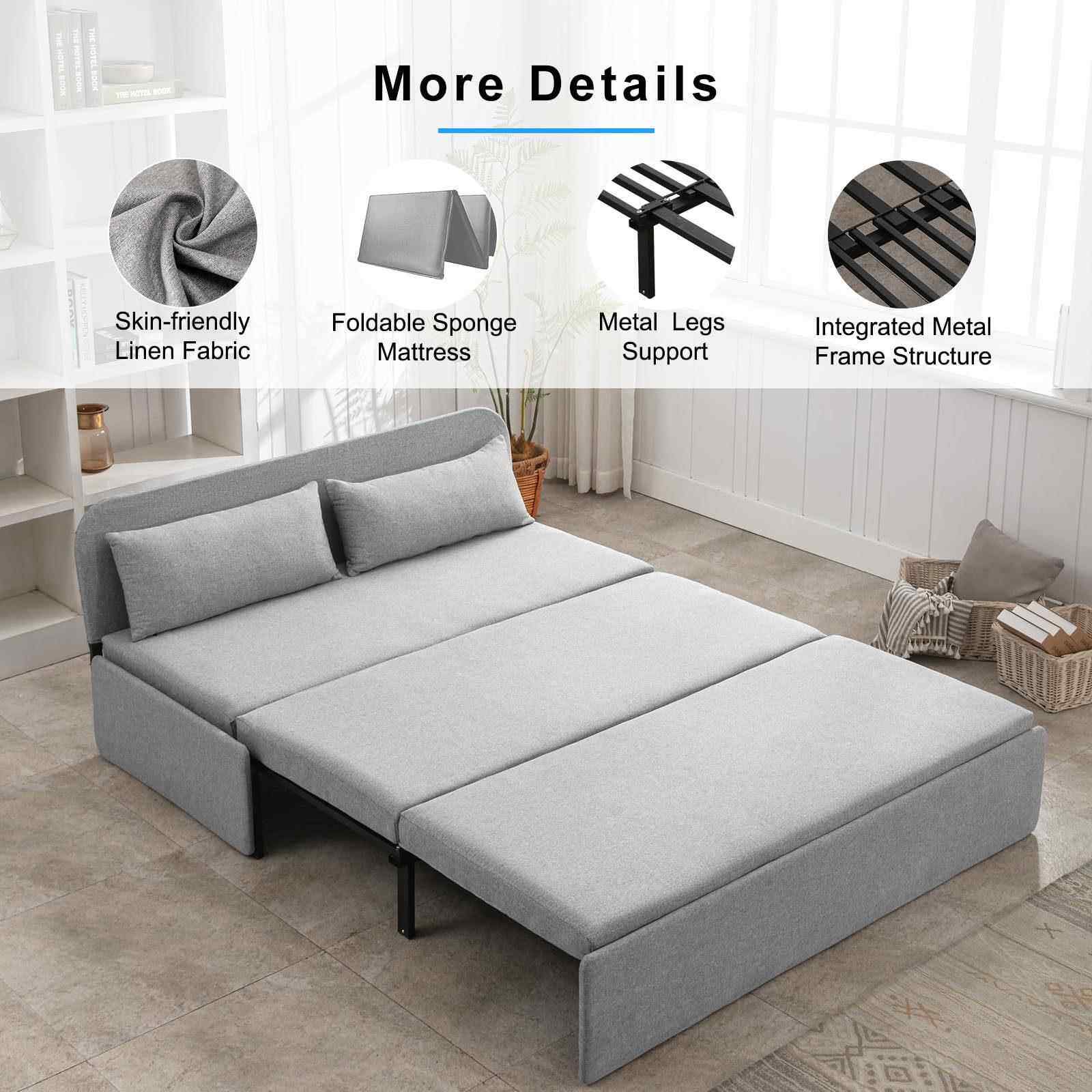 单双人沙用发床抽两拉小户型客厅多能一体功XDP伸缩床储物空间