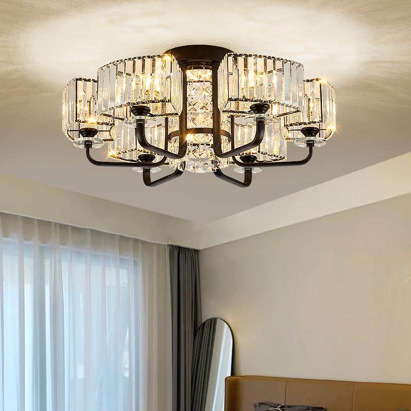 轻奢水晶吸顶客厅灯现代简约大气别墅饭厅卧室主灯具组合全屋套餐,家装灯饰光源,客厅吊灯,淘宝优惠券,粉丝福利购,淘宝优惠卷