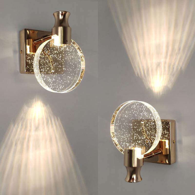 简约大气创意卧室客厅水晶壁灯个性镜前灯浴室镜柜灯化妆灯饰灯具