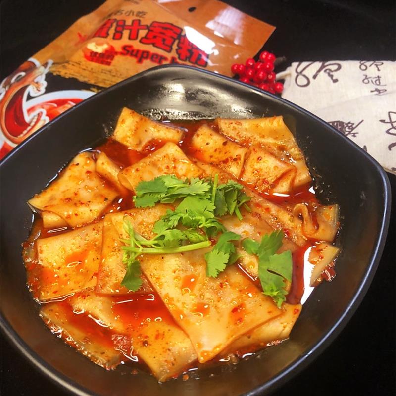 兰州火吧流汁宽粉爆辣 甘肃定西土豆粉 速食麻辣烫宽粉袋装包邮