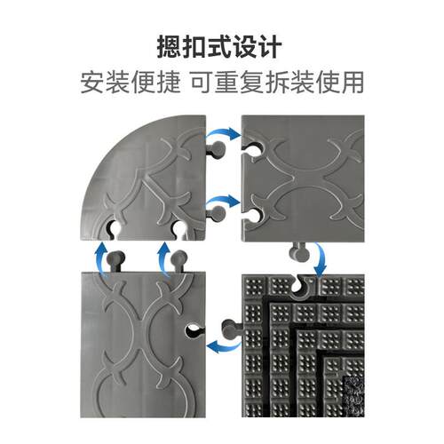 地垫防商用地滑毯M尘9800可拼接地垫刮IVK沙除高档地垫商场地毯