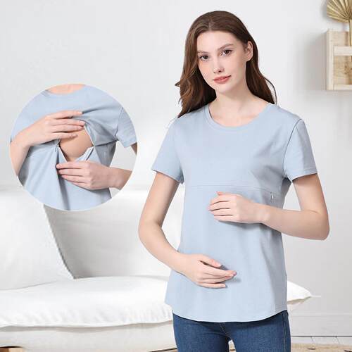 Spicy Mom Short sleeved T-shirt Zipper Clothes Home Base