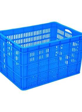 加厚575-350塑料周转筐蓝色610*420*360车间物料中转筐柿子筐