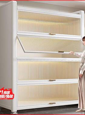柜储物柜碗厨房置物架功多层橱带门餐炉边微波家用柜子收w8mmW36J