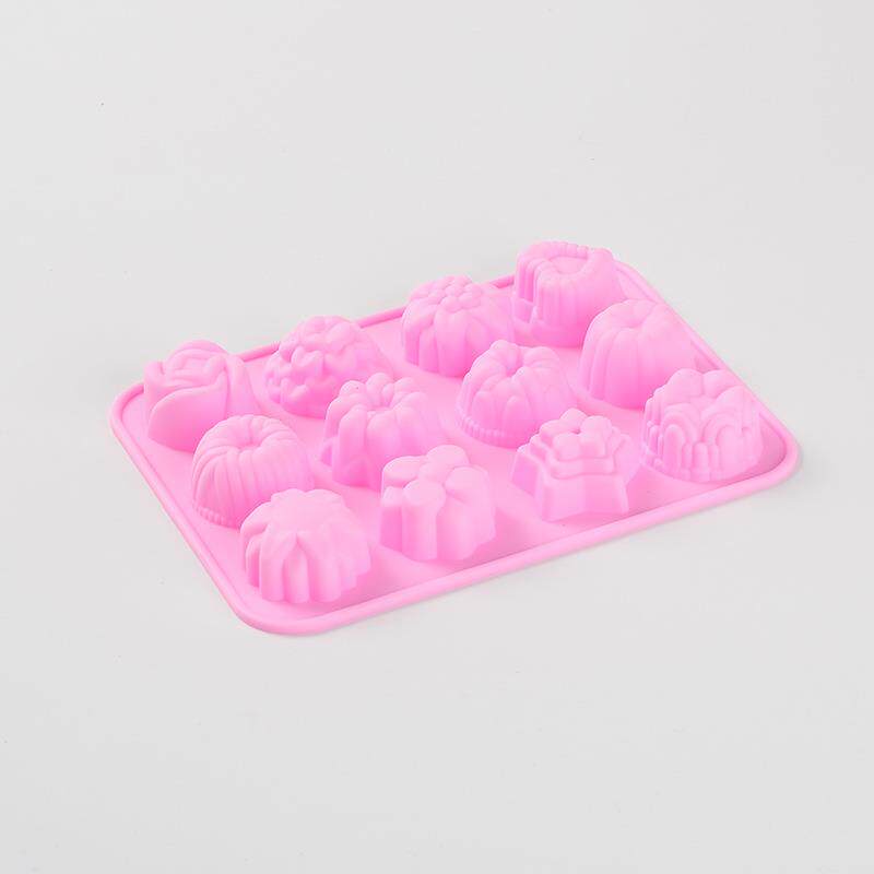 12连花草冰格翻糖蛋糕硅胶模具 diy巧克力装饰模具 厨房烘焙工具