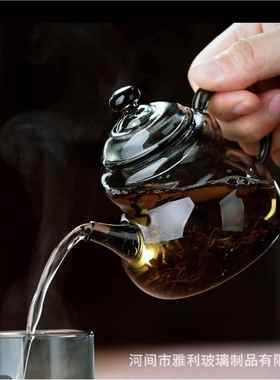 玻璃茶家用创意可爱31459温葫芦日式耐热高加厚壶茶具人花一茶壶