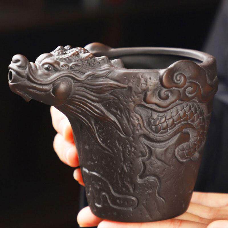 加厚公道杯紫砂茶滤一体套装耐热分茶器大号茶壶茶海功夫茶具配件