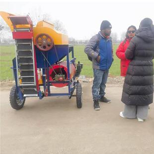 移动作业摘果机400型花生摘果机干湿两用打果机自动装袋喀麦隆