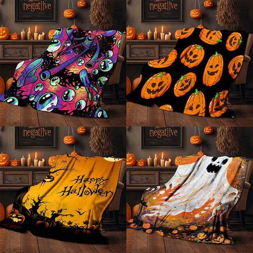 blanket, Halloween blanket, bed sheet, sofa blanket毛毯