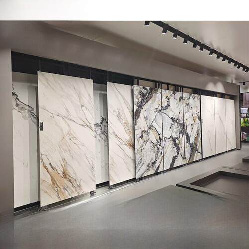 瓷砖展架推拉岩板展示架瓷砖样品展示架陶瓷展架可调节推拉柜金属