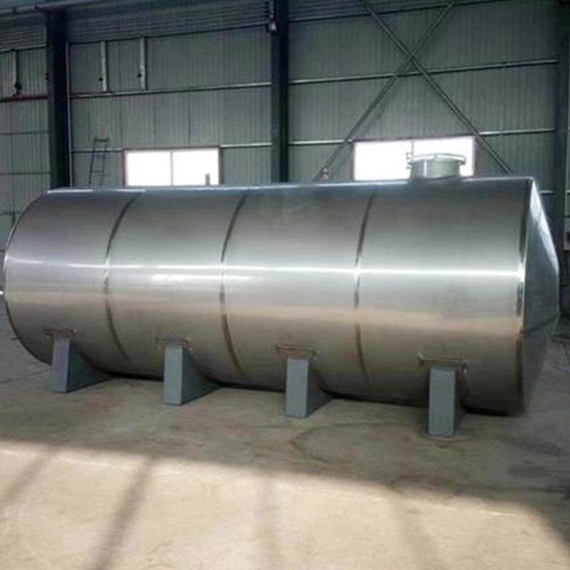 304不锈钢储罐10吨卧式储罐化工液体存储罐润滑油化工原料用油罐