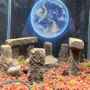 冬官手作 水泥鱼缸造景摆件布景草缸装饰品 苔藓缸 巨石阵 祭坛