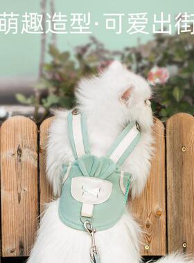 cat traction rope anti break off walking harness collar chai