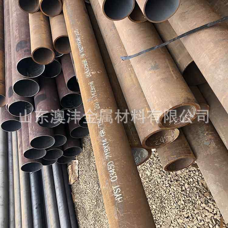 济南16Mn钢管Q355B低合金钢管执行GB8162无缝钢管厚壁管切割