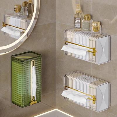 Luxury Wall-Mounted Tissue Box, Towel Storage for Bathroom a