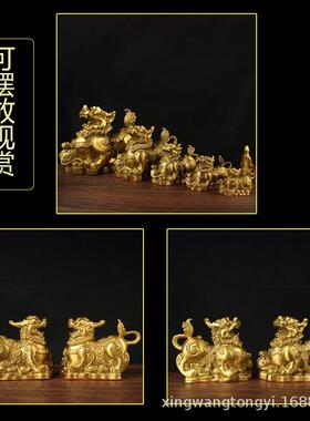 铜貔貅摆件铜金钱貔貅摆件铜貔貅一对