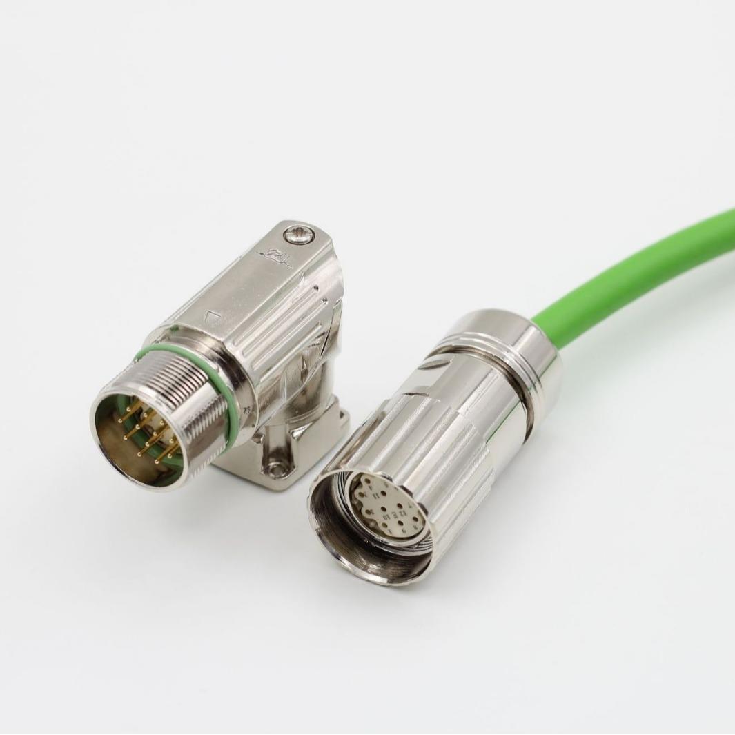 威浦电器M23电源弯直式电缆航空插头weipu连接器6 8p1217芯19针