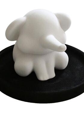 大象托盘1件创意进门玄关钥匙饰品收纳客厅电视柜酒柜托盘摆件