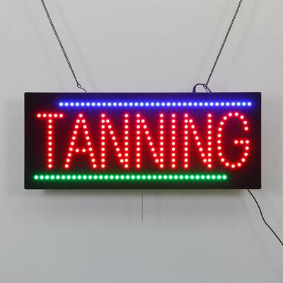 亚马逊11*27英寸广告牌 LED TANNING SIG橱窗装饰电子广告牌