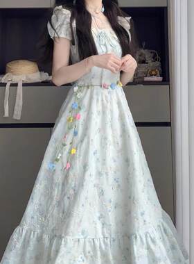 洋装夏季2026新款长裙13大童15岁少女孩16高中学生初中女生裙子