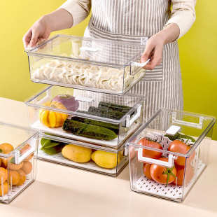冰箱收纳盒家用透明厨房储物冷冻保鲜盒食品水果鸡蛋整理盒批发