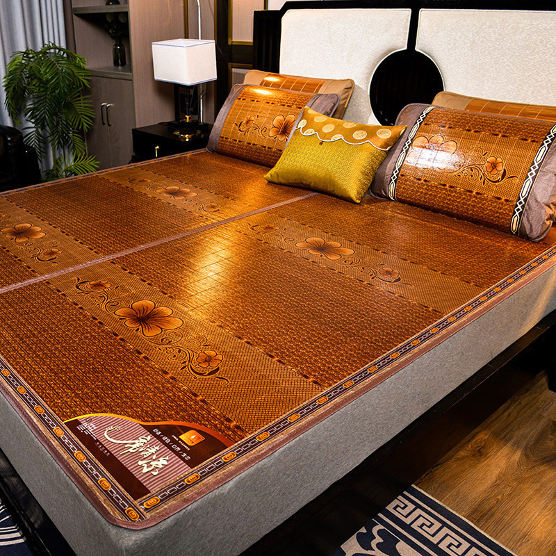 竹席凉席1米5竹凉席2024新款一米八乘两米二复古一面竹席一面草席