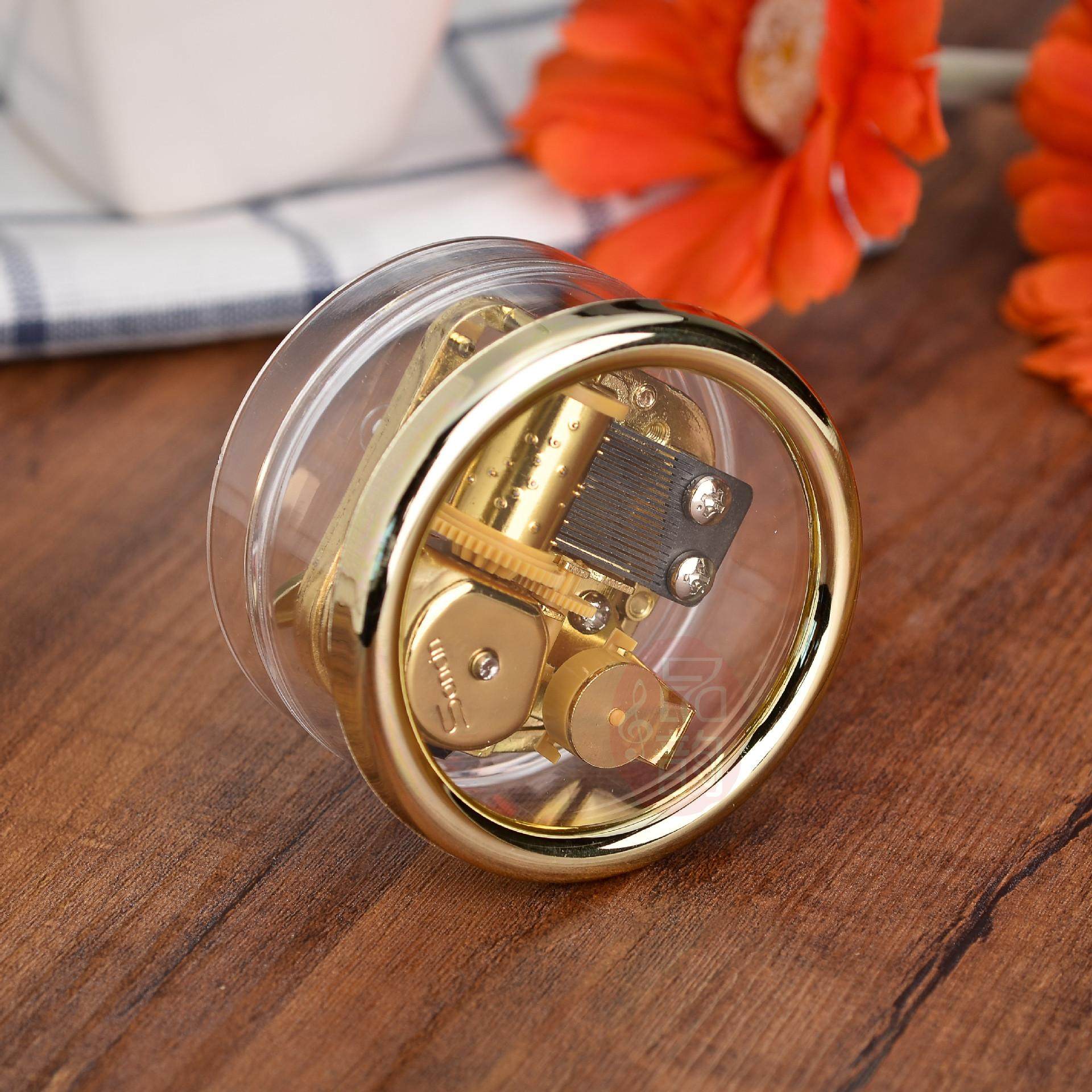 铜金属发条式音乐盒天空之城生日快乐八音盒摆件苏民峰风水音乐盒