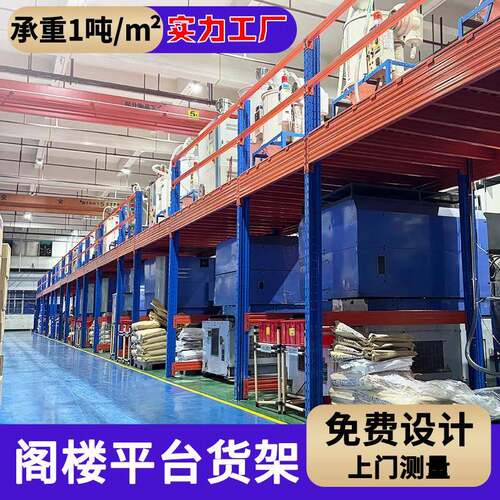 工字钢重型阁楼平台货架搭建横梁式隔层仓库二层阁楼平台货架定制