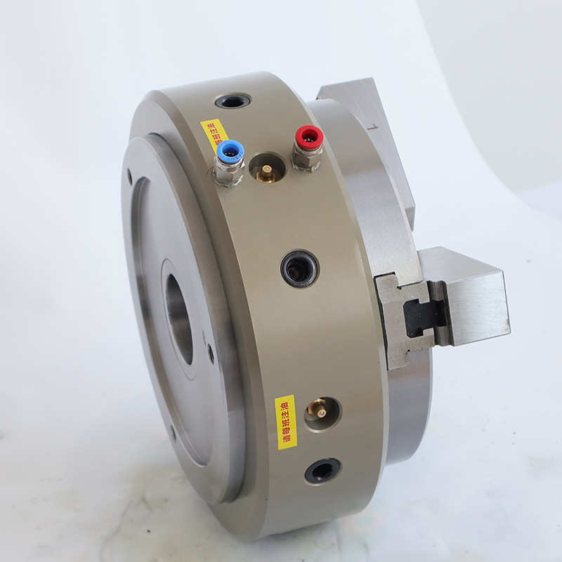 比卡盘爪气动bk160tq6特寸前置式优车床螺纹管数控机床卡盘通孔三