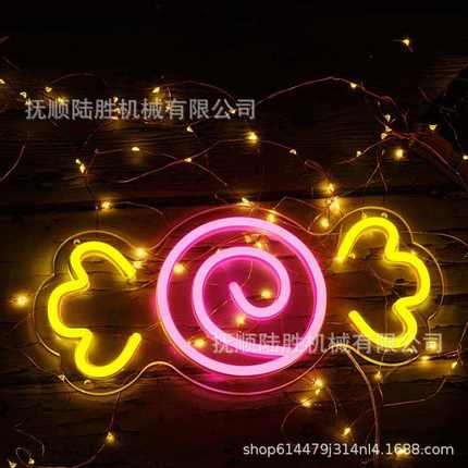 万圣节霓虹灯发光字装饰12v灯带led广告牌酒吧墙字母logo造型