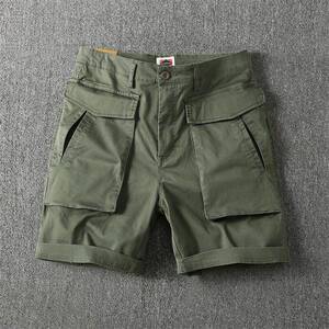 GM新潮 巨推荐！夏日hao物~纯棉休闲短裤男夏青年纯色工装五分裤