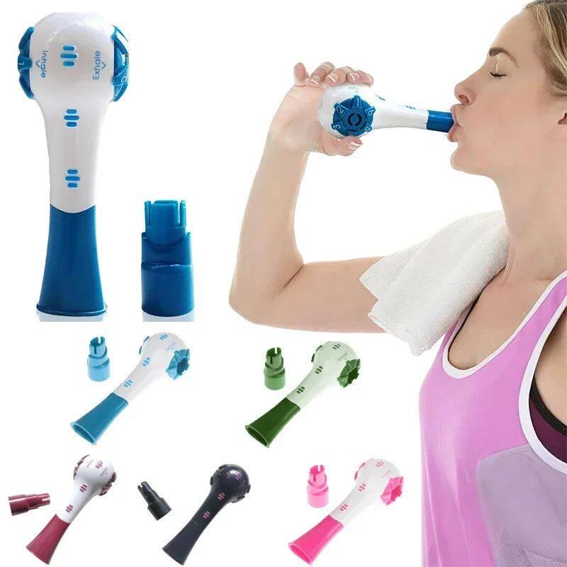 Breathing Trainer Resistance Handheld Lung Expansion Trainin - 实物图