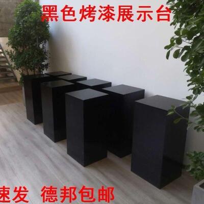 黑烤漆展示展示架展会立柱服装店学道741台具活校动展览多功能色