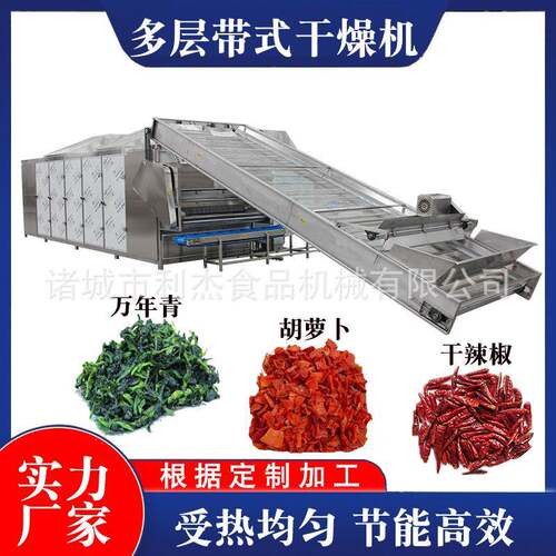供应生姜网带式烘干线全自动枣片烘干设备连续式中药材烘干机