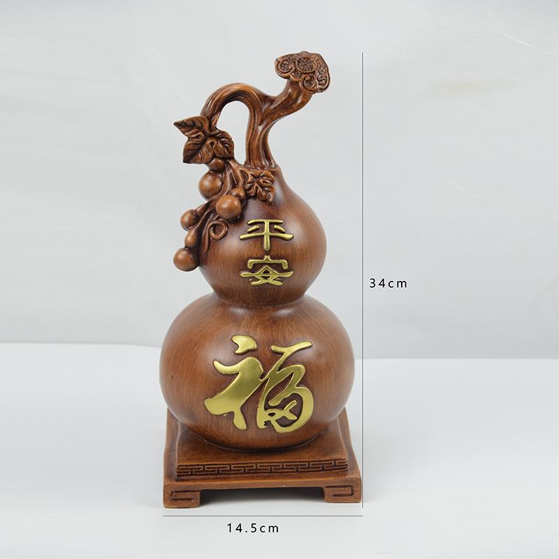 厂家福禄招财中式葫芦摆件大号家居饰工艺品客厅酒柜装饰品精美