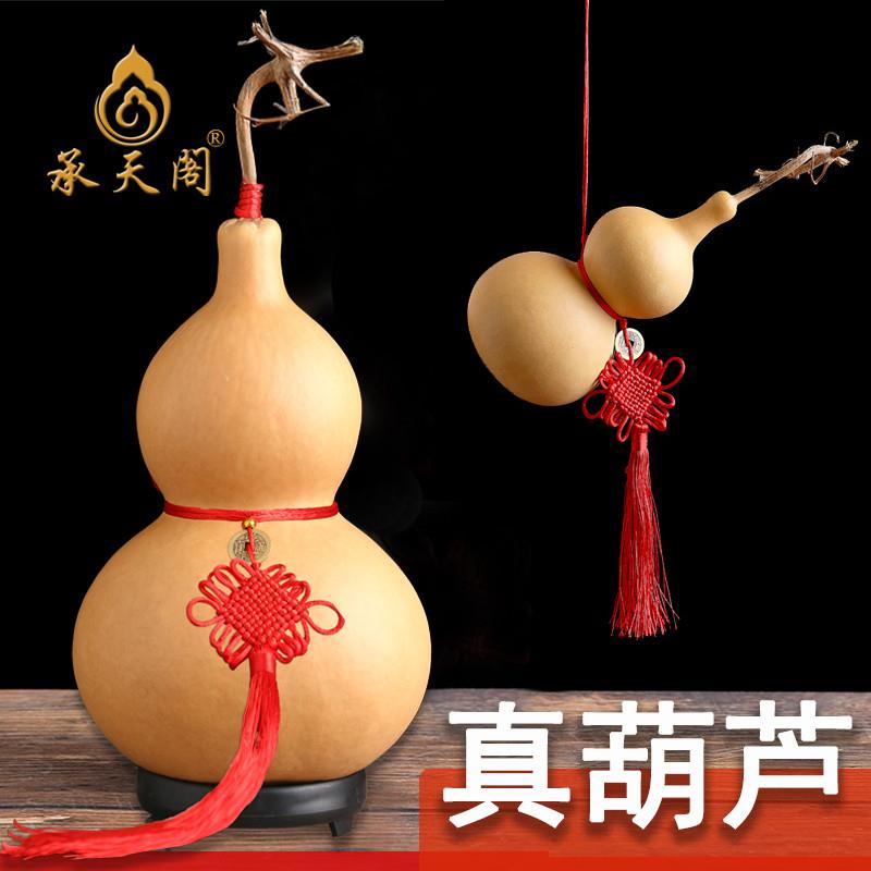 风水天然葫芦挂件大号龙头摆件开口家镇宅招財文玩把件化解真葫芦