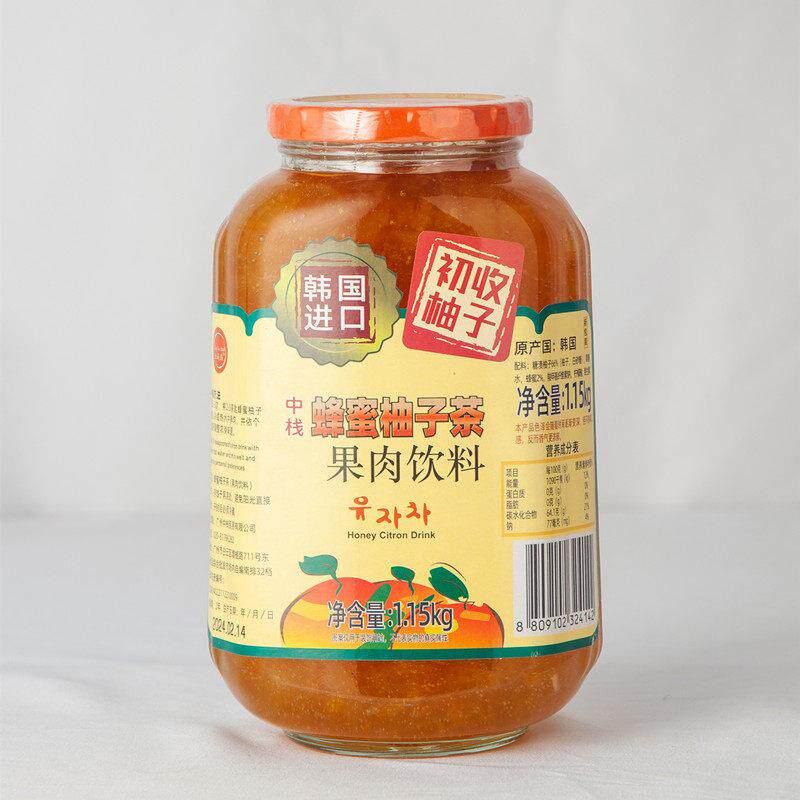 正高岛柚子茶1.15kg韩国进口蜂蜜柚子酱 冲饮水果奶茶店专用果酱