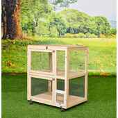 正品 齐猫层笼木质宠笼繁殖猫舍两超大自由久空间猫别墅家用实木包