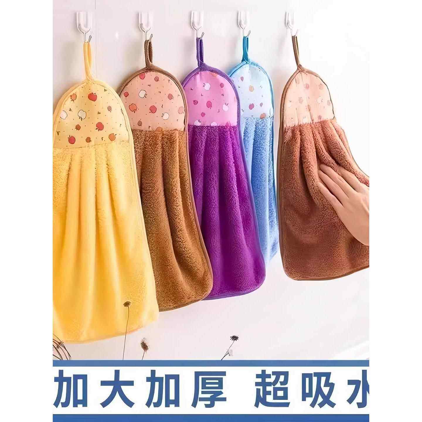 【品牌正品】厨房擦手巾挂式可爱毛巾抹布可吸水家用卫生间加厚手,家庭/个人清洁工具,厨房擦手巾,淘宝优惠券,粉丝福利购,淘宝优惠卷